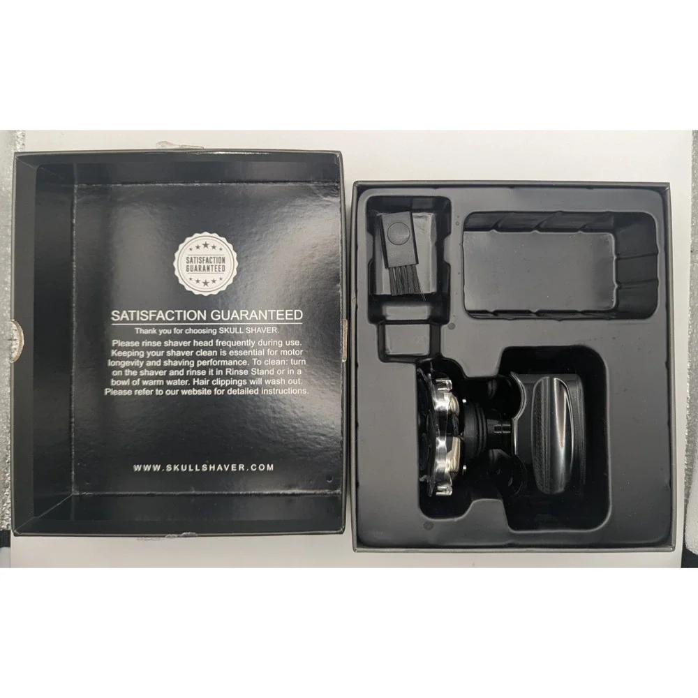 PITBULL Gold Rotary Head Shaver 5 Blade Electric Head Shaver Black No Cord